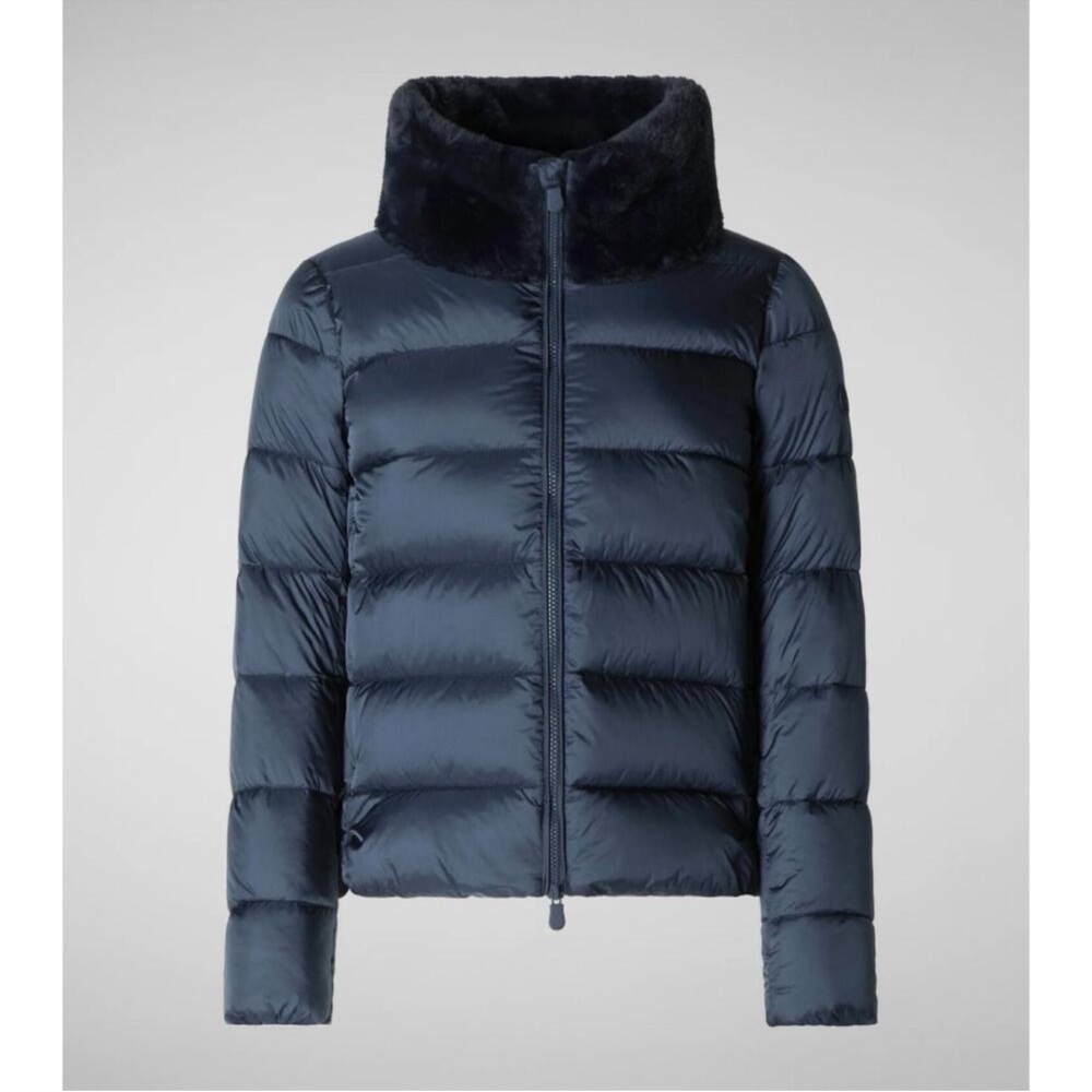 Save the Duck Mei Puffer Jacket – Night Blue – XS – NWT Faux Fur Collar